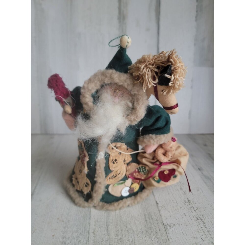 Unique Santa clause green cloak pony gifts xmas home decor